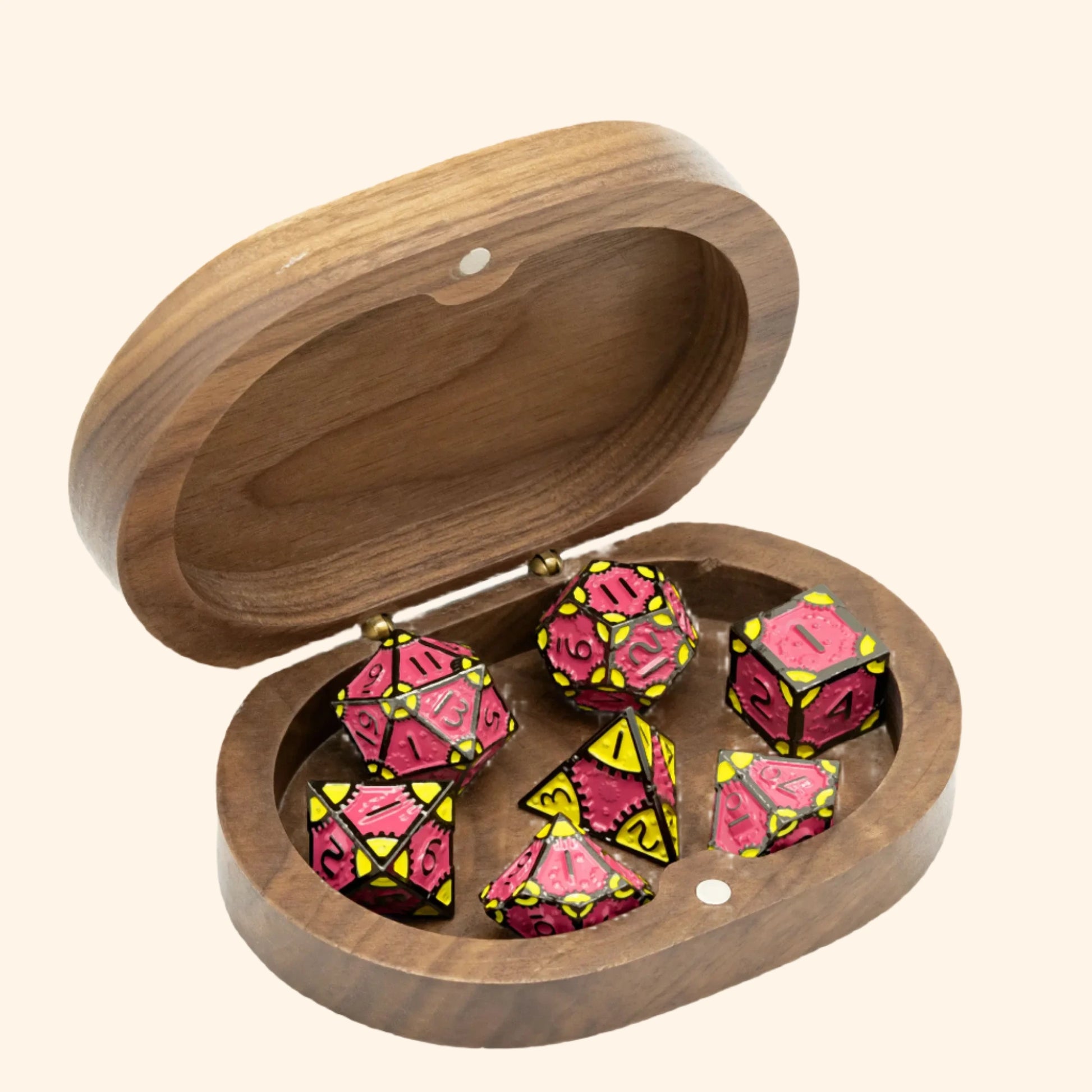 Hexagon and Oval Dice Cases for 1 Set of 16mm Dice - Out of Play