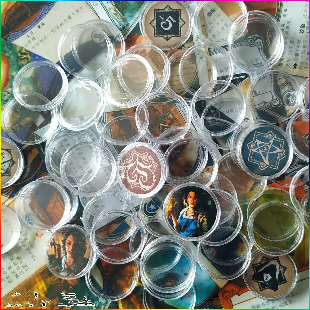18-45mm Clear Plastic Containers For Tokens