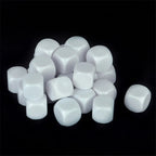 25pcs White Blank D6 Acrylic Dice With Round Corner