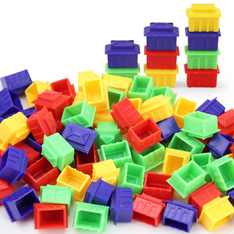 40PCS Plastic Houses for Board Games