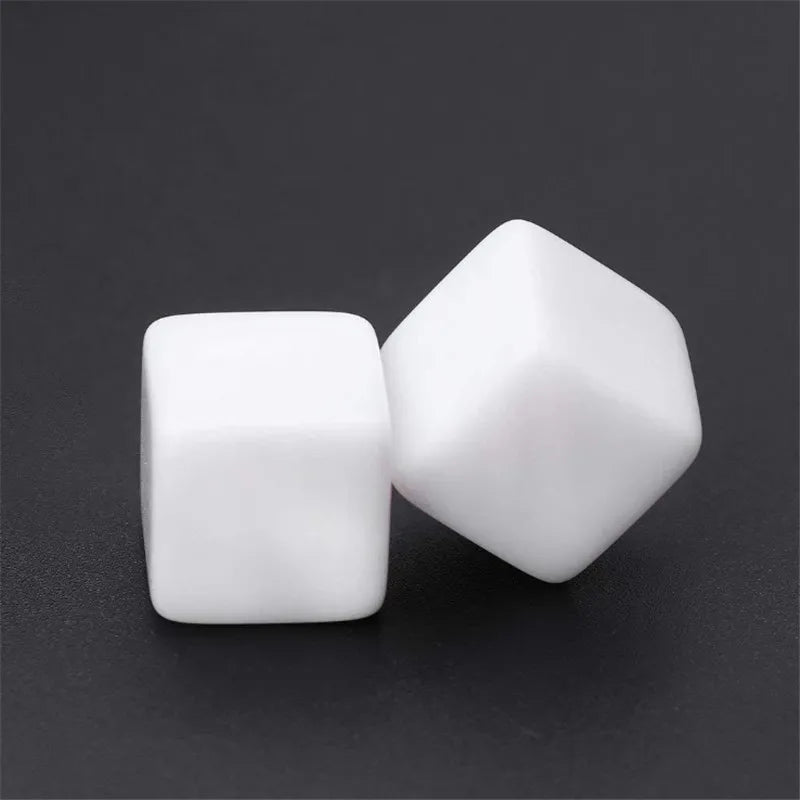 50Pcs Glossy D6 Blank Dice