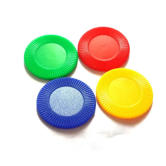 90Pcs Plastic Chips No Value Coins for Gaming