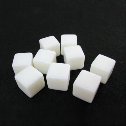 50Pcs Glossy D6 Blank Dice - Out of Play