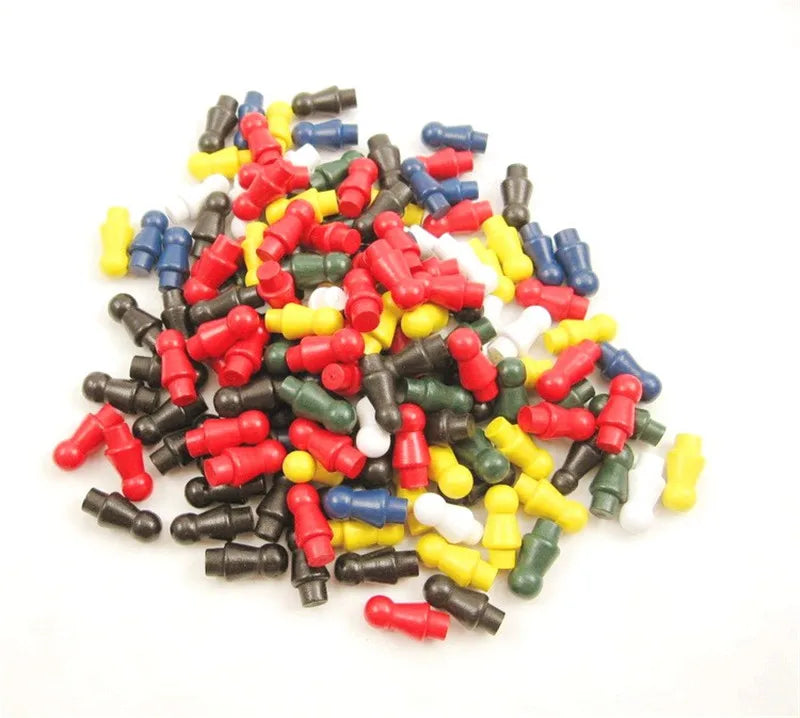 60Pcs Wood Peg Pawns For Board Games