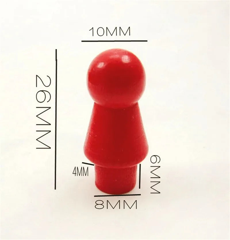 60Pcs Wood Peg Pawns For Board Games