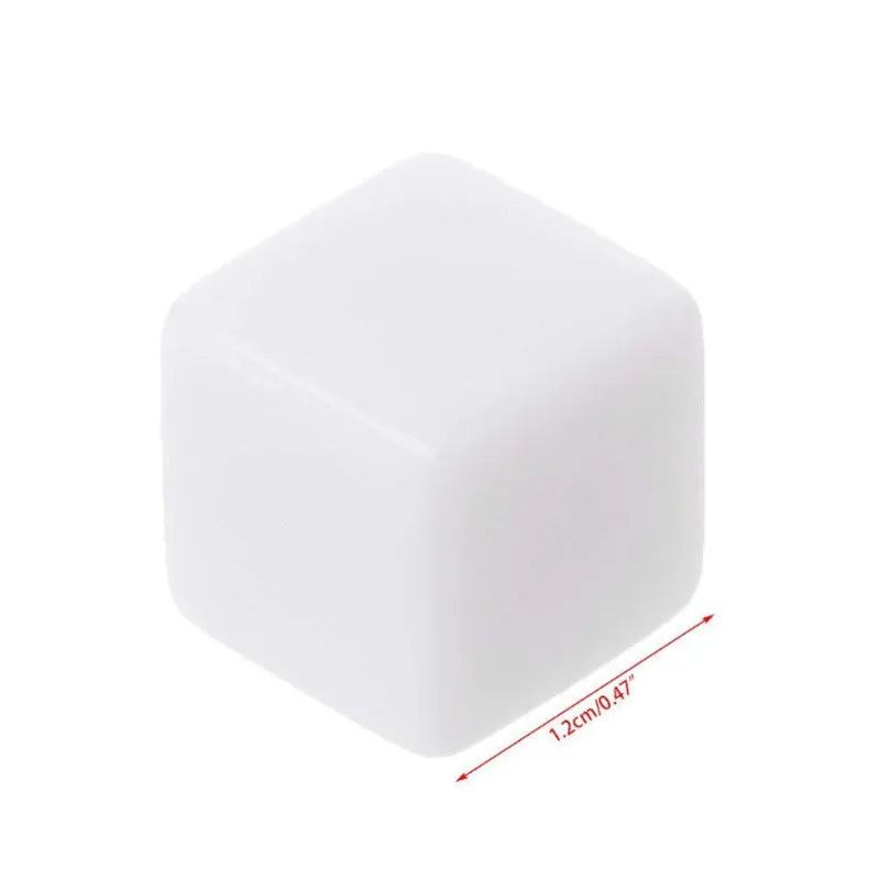 50Pcs Glossy D6 Blank Dice