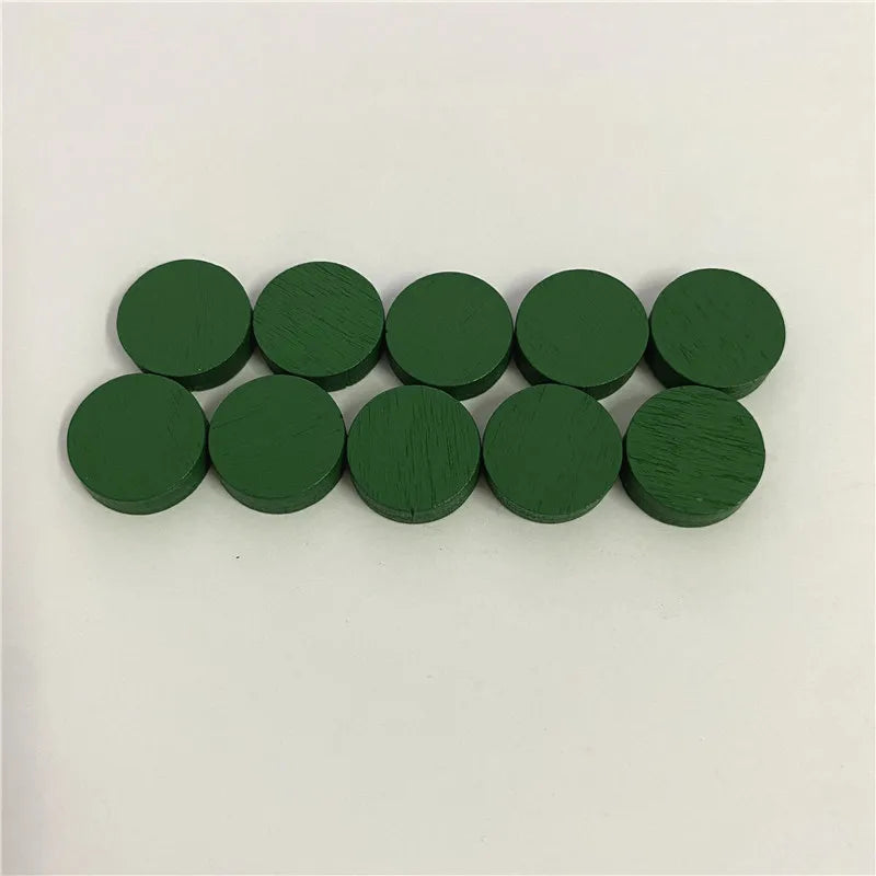 100pcs Wooden Disk Game Tokens For Board Games