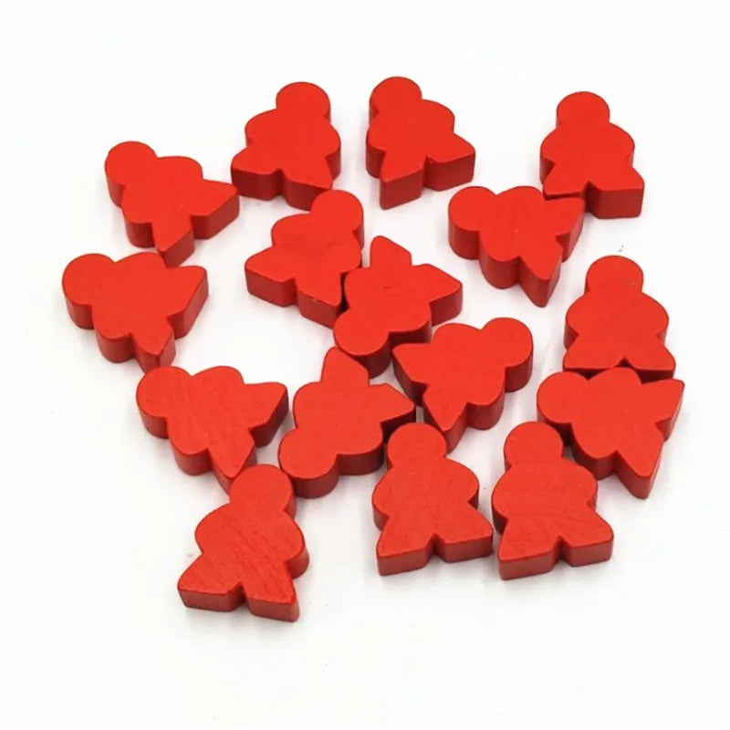 10Pc Big Wooden Peeple Pieces For Games