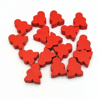 10Pc Big Wooden Peeple Pieces For Games