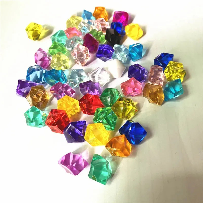 50PCS Acrylic Transparent Irregular Stone Game Pieces - Out of Play