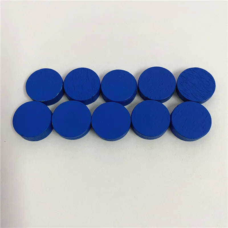 100pcs Wooden Disk Game Tokens For Board Games