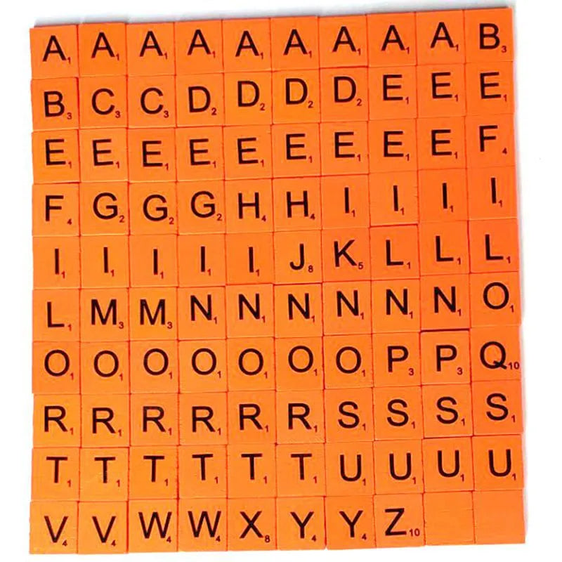 100pcs Wooden Letters For Board Games