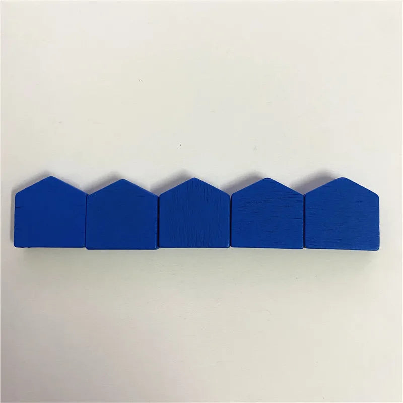 100Pcs Colorful Wooden House Pawn For Board games
