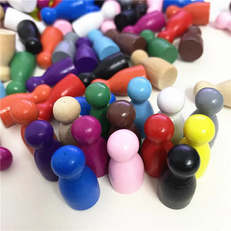 30Pcs Wood Pawns For Games