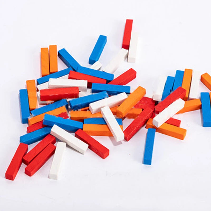 60PCS Wooden Stick Road Game Pieces