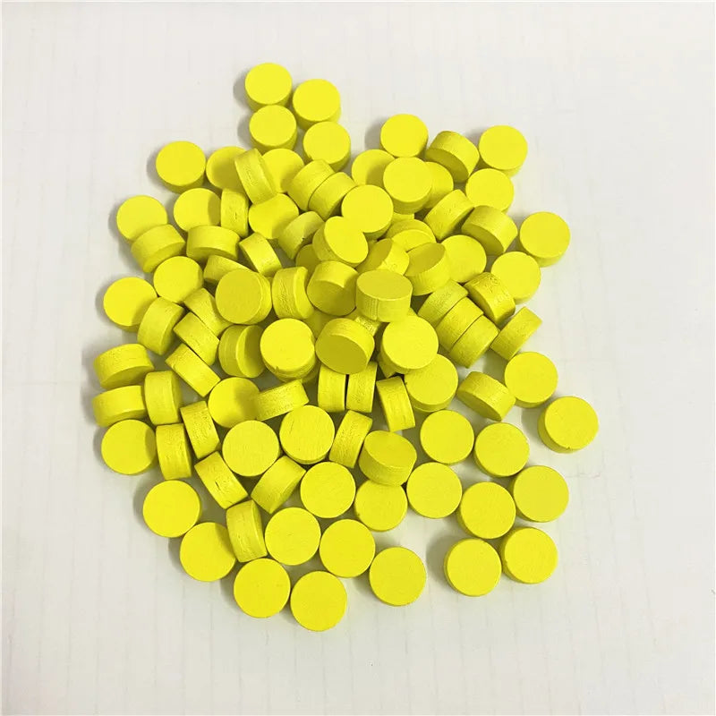 100Pcs With Bag Wooden Game Pieces