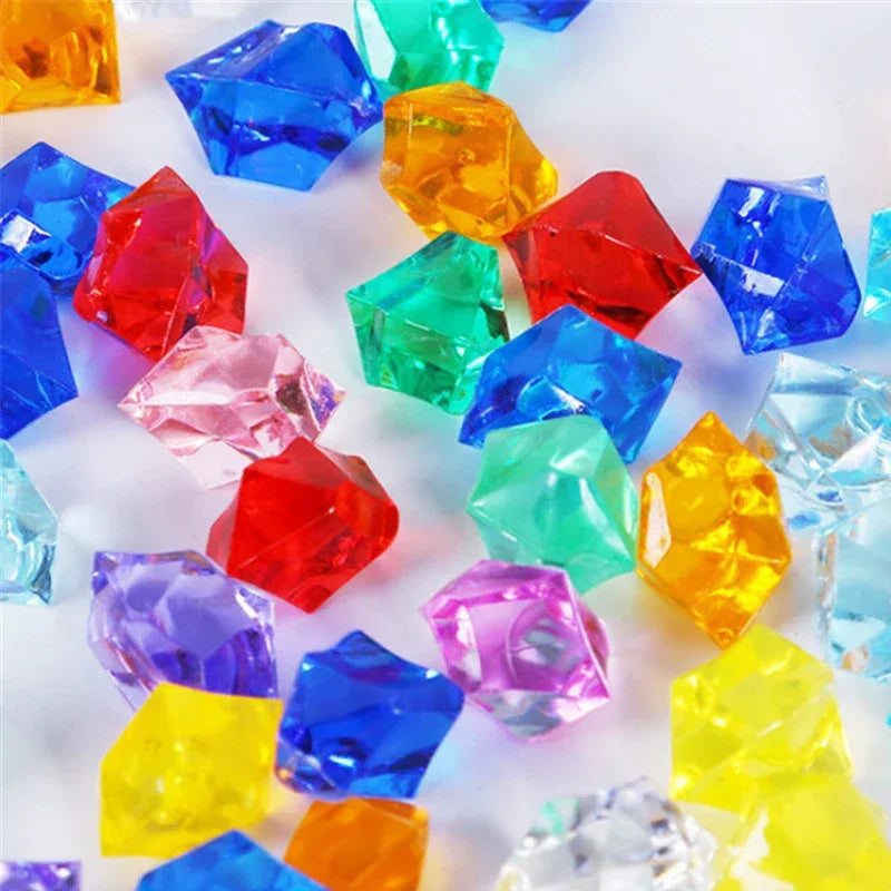 50PCS Acrylic Transparent Irregular Stone Game Pieces - Out of Play