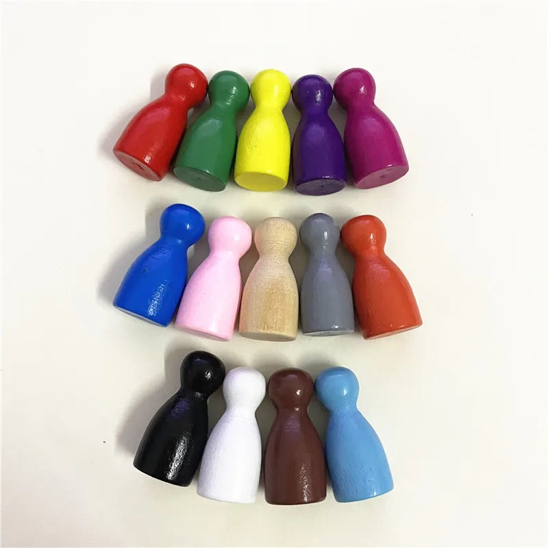 30Pcs Wood Pawns For Games