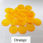 100pcs Transparent and Solid Chips For Board Game Tokens