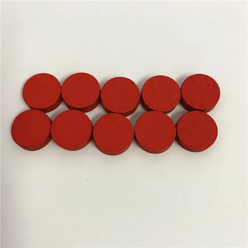 100pcs Wooden Disk Game Tokens For Board Games