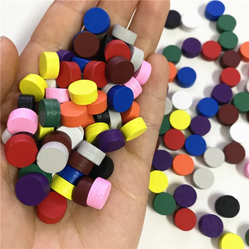 100Pcs With Bag Wooden Game Pieces