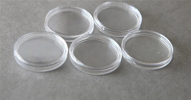 18-45mm Clear Plastic Containers For Tokens