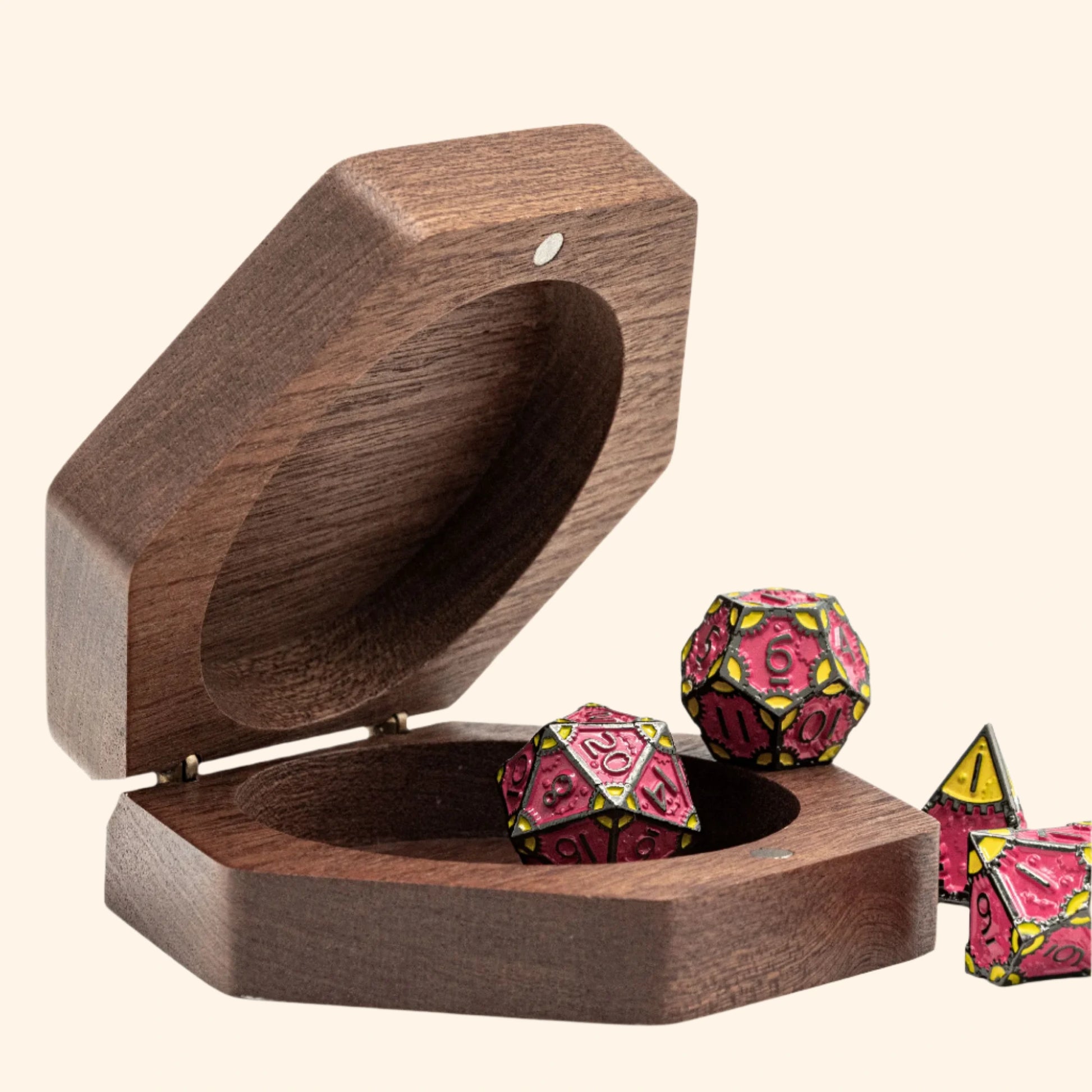 Hexagon and Oval Dice Cases for 1 Set of 16mm Dice - Out of Play