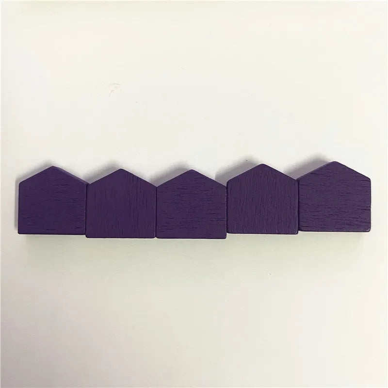 100Pcs Colorful Wooden House Pawn For Board games