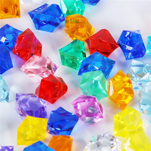 50PCS Acrylic Transparent Irregular Stone Game Pieces - Out of Play