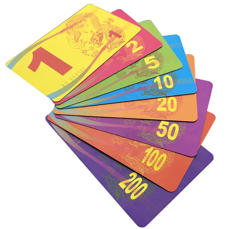 20Pcs PVC Plastic Cards With Values