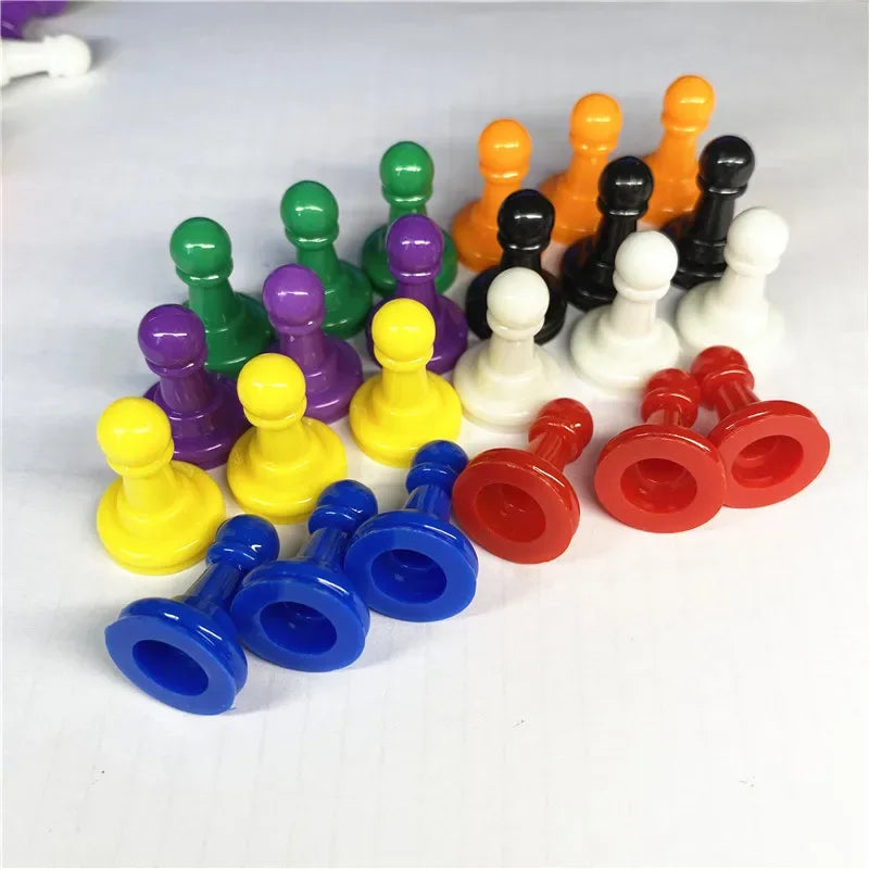 96Pc 8 Color Plastic Pieces for Board Games - Out of Play