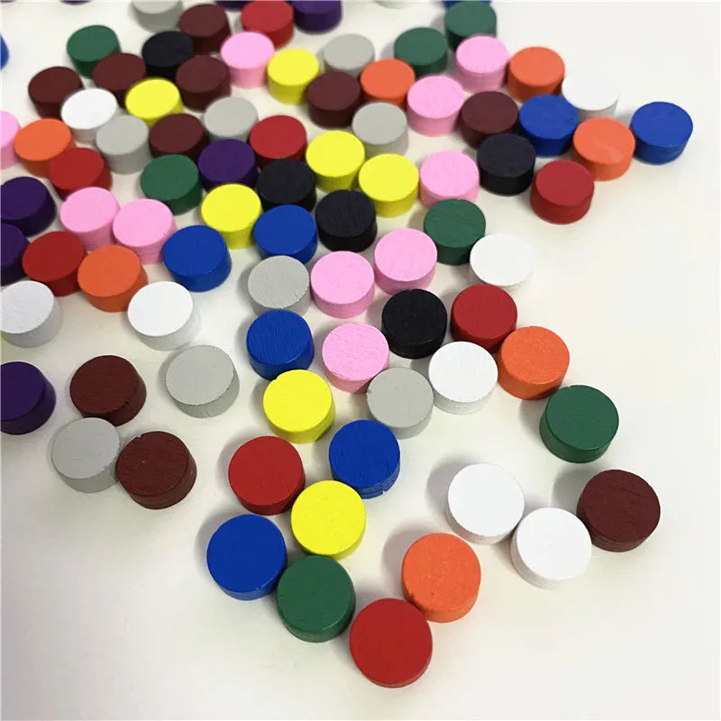 100Pcs With Bag Wooden Game Pieces