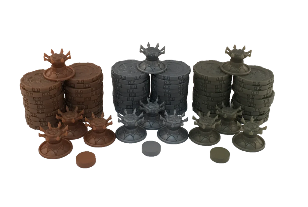 Metallic Plastic Coins & Crowns Set (Cursed Court) - Out of Play