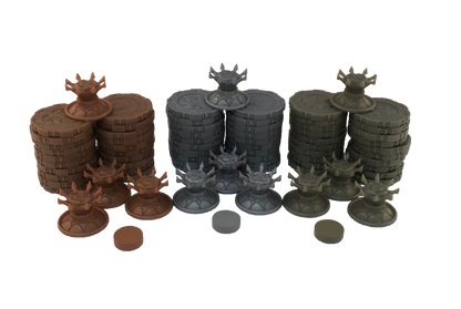 Metallic Plastic Coins & Crowns Set (Cursed Court)