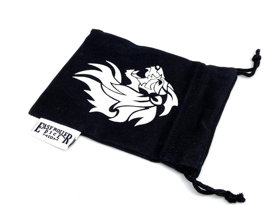 Small Cotton Twill Dice Bag - Lion Design Easy Roller Dice Company