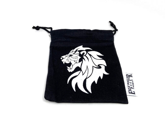 Small Cotton Twill Dice Bag - Lion Design Easy Roller Dice Company