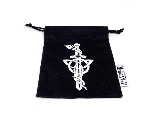 Small Cotton Twill Dice Bag - Dagger Design Easy Roller Dice Company