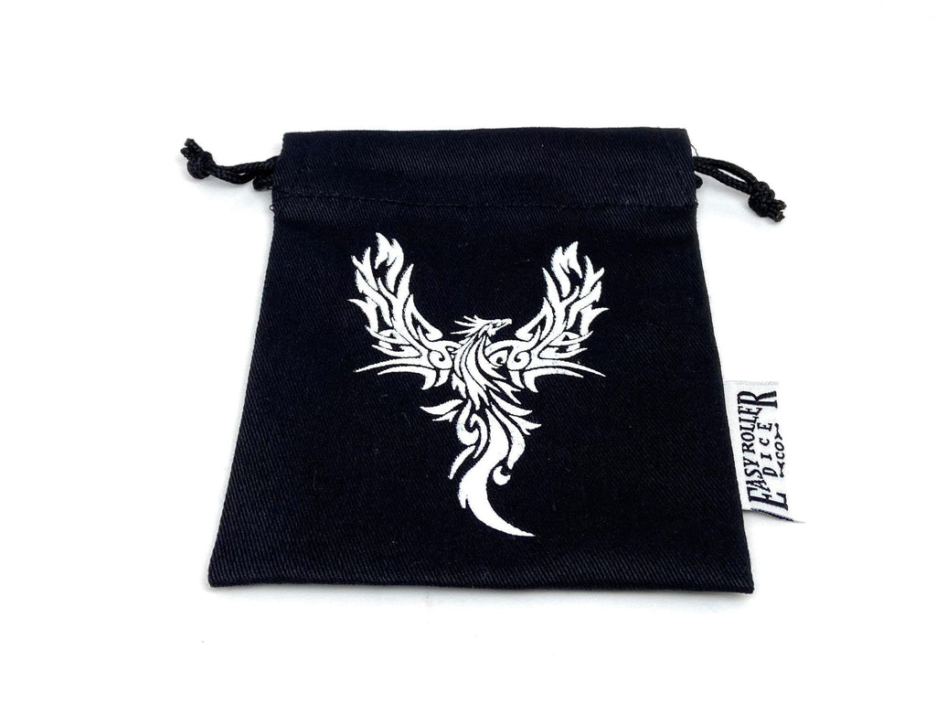 Small Cotton Twill Dice Bag - Phoenix Design - Out of Play