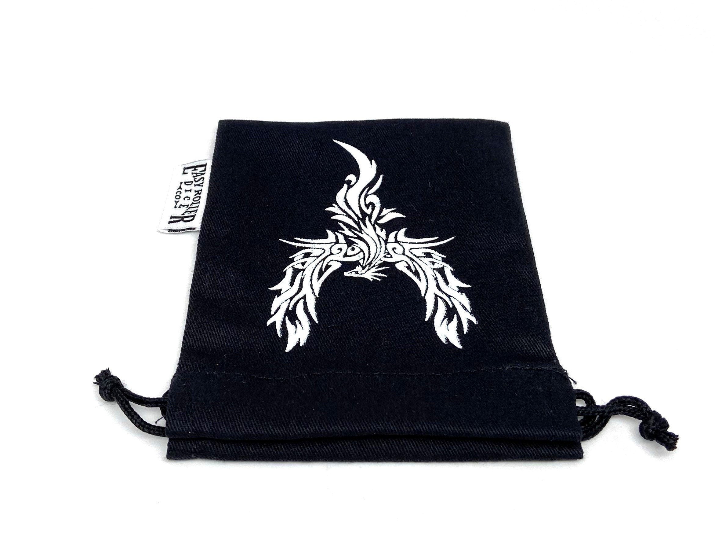 Small Cotton Twill Dice Bag - Phoenix Design - Out of Play