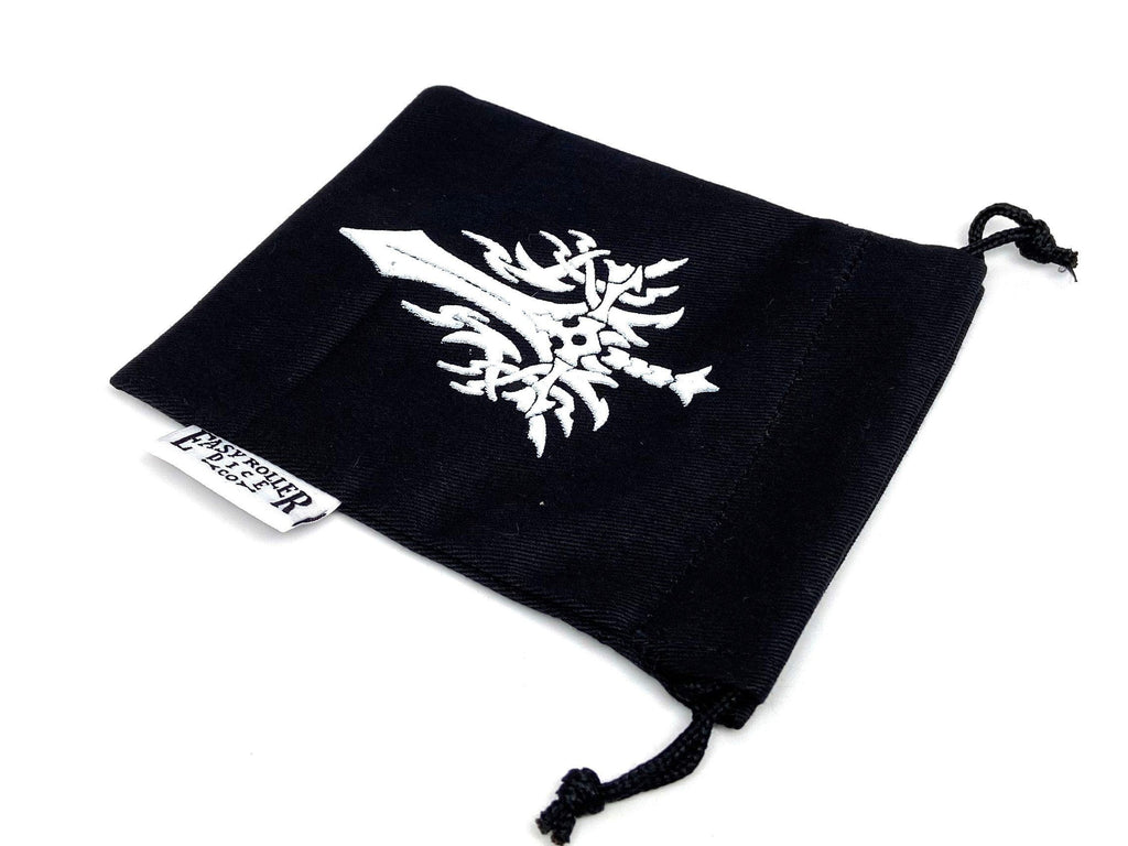 Small Cotton Twill Dice Bag - Sword Design - Out of Play