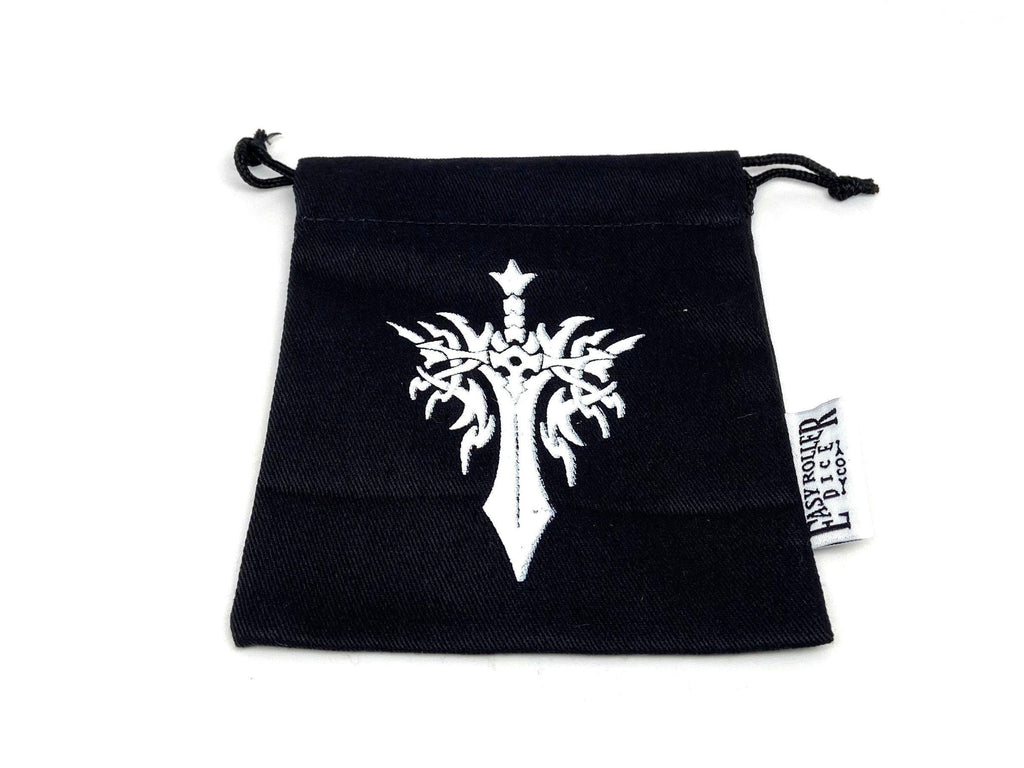 Small Cotton Twill Dice Bag - Sword Design - Out of Play