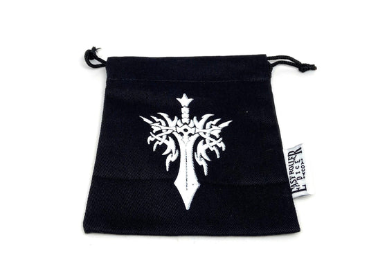 Small Cotton Twill Dice Bag - Sword Design Easy Roller Dice Company