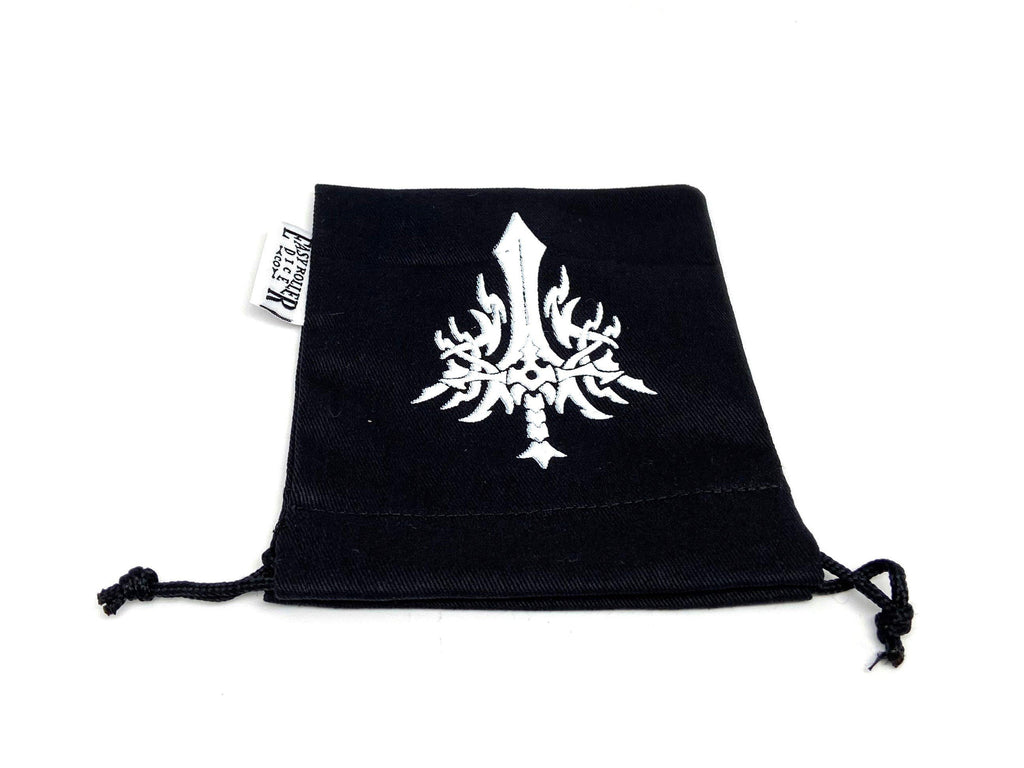 Small Cotton Twill Dice Bag - Sword Design - Out of Play