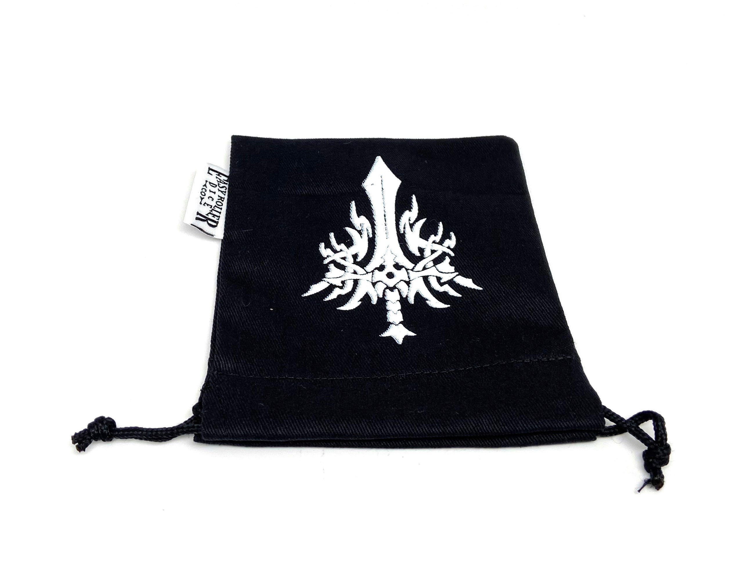 Small Cotton Twill Dice Bag - Sword Design - Out of Play