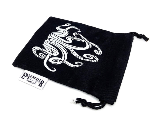 Small Cotton Twill Dice Bag - Tentacles Design Easy Roller Dice Company