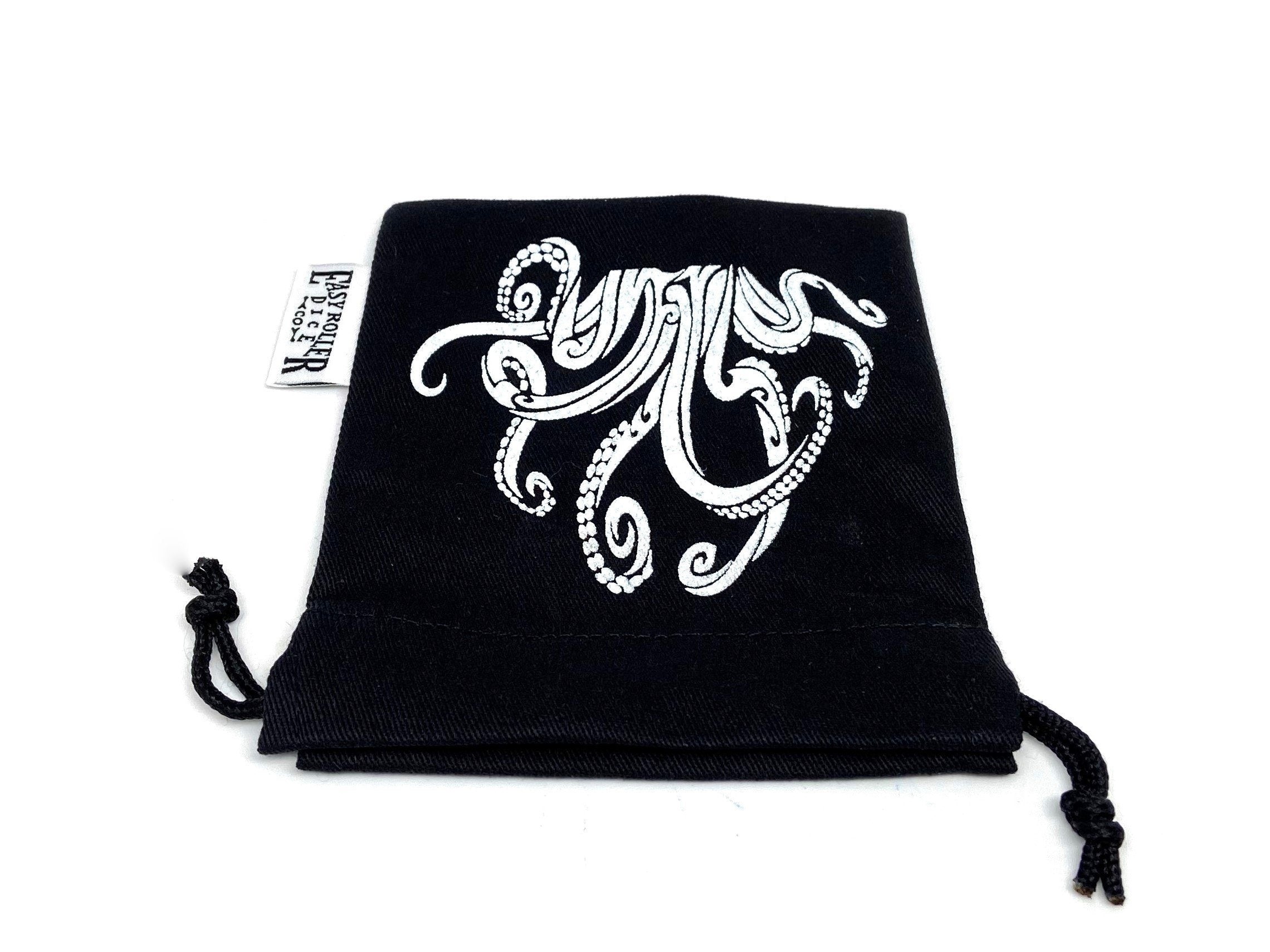 Small Cotton Twill Dice Bag - Tentacles Design - Out of Play