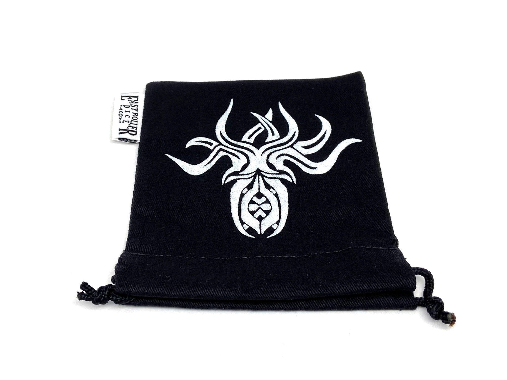 Small Cotton Twill Dice Bag - Cthulhu Design Easy Roller Dice Company