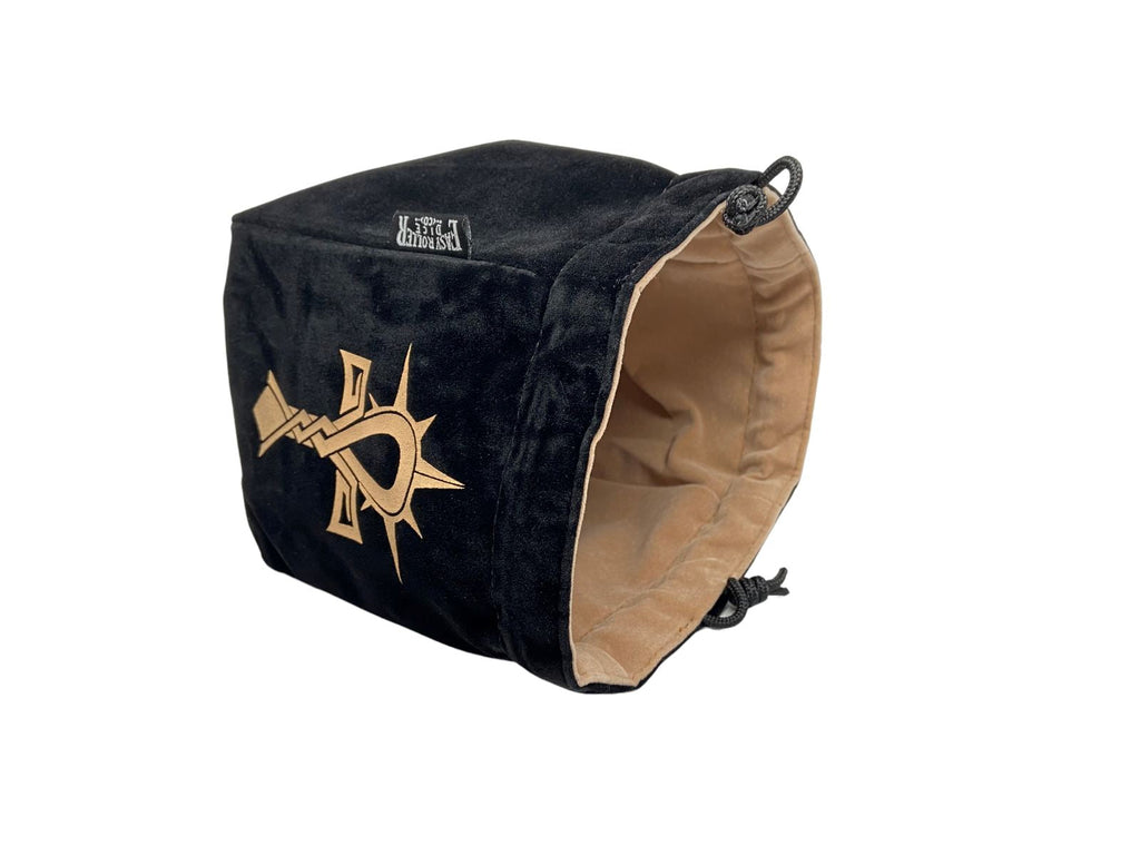 LIMITED EDITION: Black & Tan Cleric Reversible Microfiber Self-Standing Large Dice Bag - Out of Play