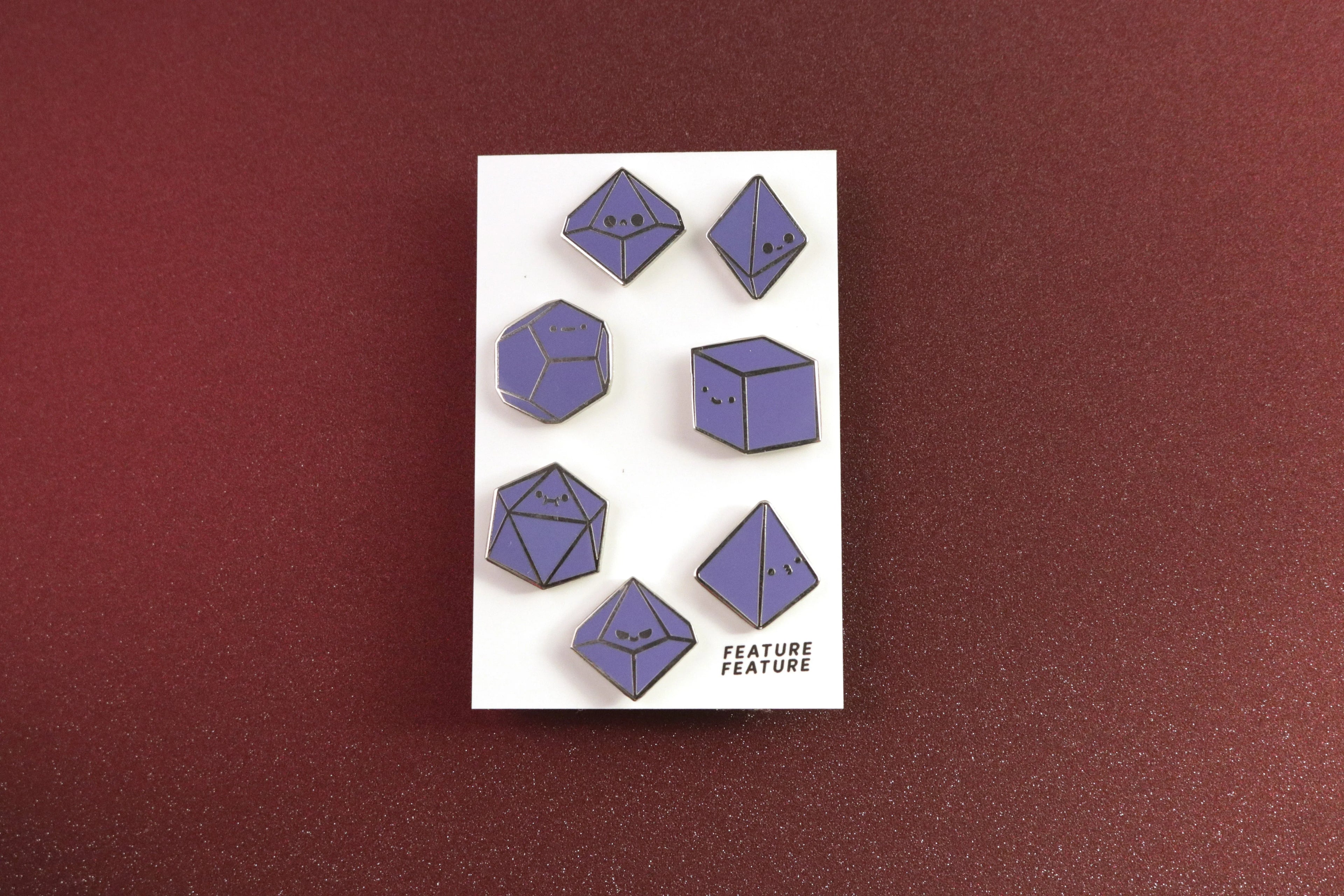 Rainbow Tiny Dice Buddies Hard Enamel Pin Set - Out of Play