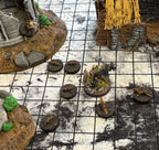 RPG Grid Mat - Snowy Tundra & Traveler's Road - Double Sided Neoprene Mat with Bag - Out of Play